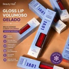Gloss Gelado Max Love - Vermelho Translúcido - Efeito Volumoso Refrescante