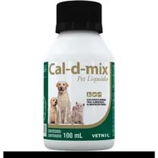 Cal-D-Mix 100ml suplemento alimentar cálcio cachorro forte