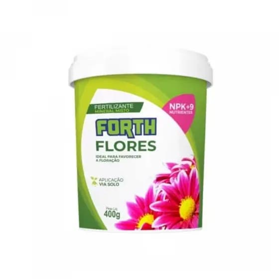 Forth Fertilizante Adubo Flores 400g Plantas Jardim Fortifica e Ajuda Suplemente para Flores