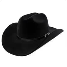 Chapéu Campo Unissex Preto Aba 10 Feltro Gustavo Lima Country Cowboy