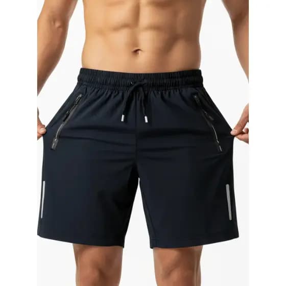 Short Tactel Masculina Liso Leve e Fresca com Bolsos