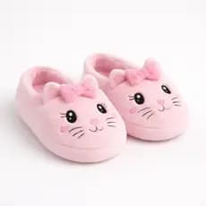 Pantufa Infantil Gatinha Peluciada Confortável Menina