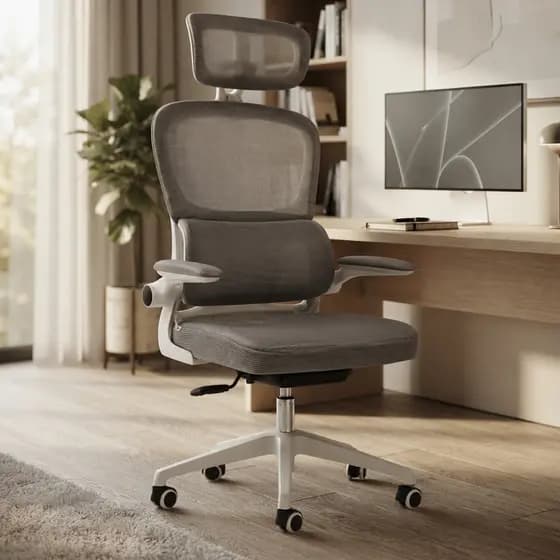 Cadeira Ergonomica Escritorio Giratoria Malha Respiravel Ajuste Altura C/ Rodinhas Resistente