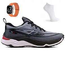 Kit Tênis Masculino Esportivo Academia Treino Caminhada Leve Repplay + Meia e Relogio