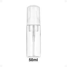 Frasco Pump Espumador Transparente 50ml Higienizador Para Alongamento De Cílios Sobrancelha