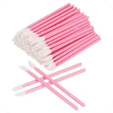 Kit Pincel Descartável Aplicador de Gloss e Batom Extensão  Alongamento e Limpeza de Cílios