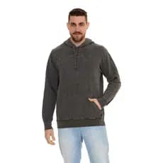 Moletom Canguru Masculino Unissex Estonado Capuz e Bolso Conforto Casual Inverno Streetwear