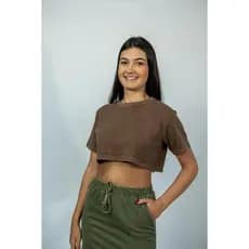 Kit 3 Blusas Croppeds Feminino Estonado Premium Algodão