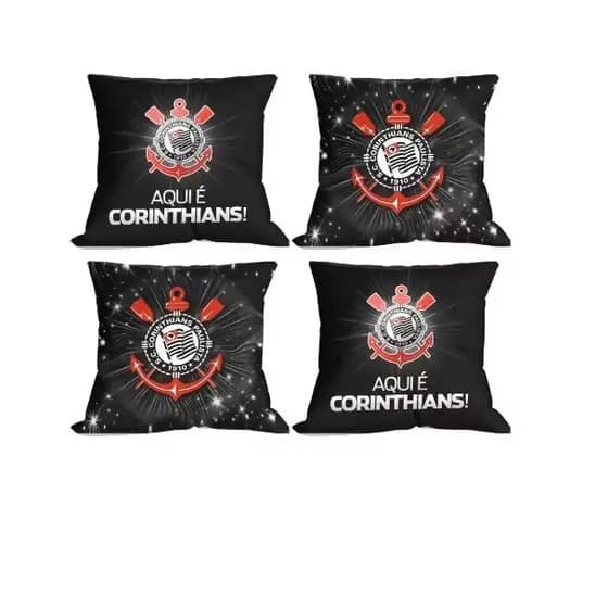 Kit com 4 Capas de Almofada 40x40 – Tema Times