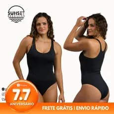Maiô Feminino Liso com Recortes Elegante Confortável Moda Praia para Praia e Piscina Verão