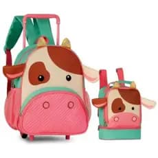 kit Mini Mochila De Rodinha Animais Pets Infantil Creche Pres Escolar + Lancheira CP