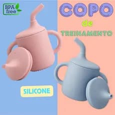 Copo de Treinamento em Silicone Copinho Transição Antivazamento