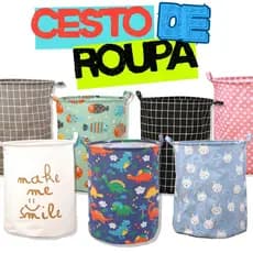 Cesto de Roupa Infantil Organizador Multiuso Retrátil 40L Dobrável