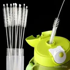 Escova Super longa de limpeza de tubos de 20 cm, escova de garrafas de aço inoxidável, teclado, tubo pequeno, ferramenta