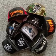 Skate de verão SK8 chama fantasma mão unissex esportes boné de malha Casual respirável tampa de beisebol de aba plana ab