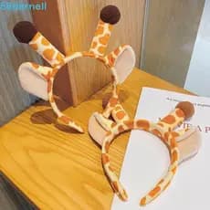 DARNELL Tiara De Pelúcia De Desenho Animado , Faixas De Cabelo De Animais Engraçados Kawaii , Orelhas De Girafa , Argola