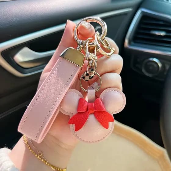 Porta-Chaves De Carro De Couro Fofo Criativo Delicado Feminino Pingente Home Moda