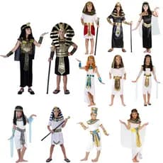 Dia das Crianças Faraó Egípcio Rainha Clobatra Introdução Fantasia de Halloween