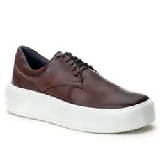 Tênis Sapato Masculino Couro Legítimo Confortável Social Elegante Macio