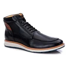 Coturno Masculino Luxo Elite Couro Legítimo Elegante Premium