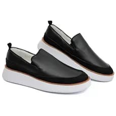 Sapatênis Masculino Couro Premium Slip-On Casual Esporte Fino Confortável