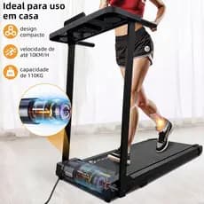 Esteira Ergométrica para Casa Dobrável Silenciosa com Amortecimento para Caminhada Corrida 127/220V