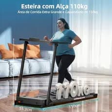 Esteira Ergométrica Dobrável Silenciosa para Casa Caminhada e Corrida com Amortecimento 127/220V