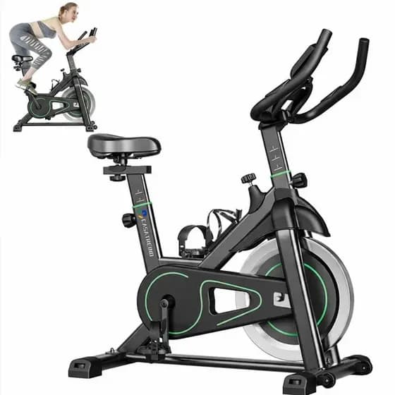 Bicicleta Spinning Silenciosa Ajustável Volante 6kg Sistema por Feltro Suporta até 200kg