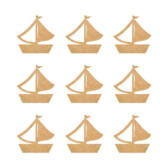 Aplique Barco Enfeite Decorativo Artesanato Cru