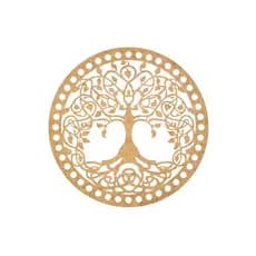 Tampas Base MDF CRU Mandala Crochê Fio de Malha Circular - TCC26