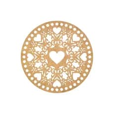 Tampas Base MDF CRU Mandala Crochê Fio de Malha Circular - TCC14