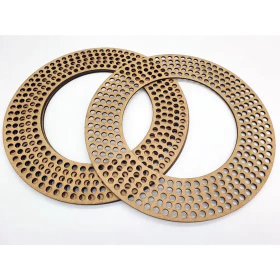 Base MDF CRU Crochê Cestos Fio de Malha Guirlanda - 30cm