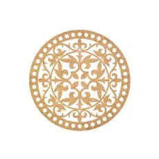 Tampas Base MDF CRU Mandala Crochê Fio de Malha Circular - TCC08