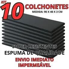 Kit Colchonete Premium Impermeável 90 x 40 x 03 D23 - Para Academias - Yoga - Atividades Físicas