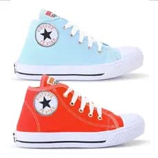 Kit 2 Pares Tênis Botinha Infantil Casual Star Menino e Menina Ótima Qualidade Confortável Envio Imediato Promoção
