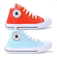 Kit 2 Pares Tênis Botinha Casual Infantil Star Menino e Menina Ótima Qualidade Confortável Promoção Envio Imediato
