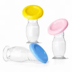 Coletor de Leite Materno Silicone 110ml Bomba Manual Amamentação Portátil