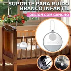 👶🎵Design de Suporte com Gancho para Aparelho de Ruído Branco Infantil Para berço, carrinho de bebê e mochilas