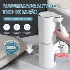 💭🖐️5000 Usos por Carga Dispensador de Sabonete Espuma Automático Sem Toque Recarregável para Banheiro Cozinha Adesivo
