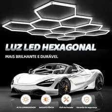 Iluminação LED Colmeia Hexágono 5/11/14 Células Alto Brilho para Oficina Garagem Teto Parede Barbearia Estética Salão