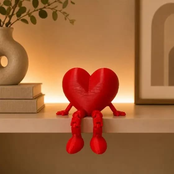 kit com 4 Coração Articulado 3D Decorativo Presente Dia dos Namorados