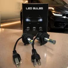 Conjunto Farol Lâmpada LED H4 Branca  Luz Alto e Baixo Automotiva Farol Potente Plug Play fácil instalação