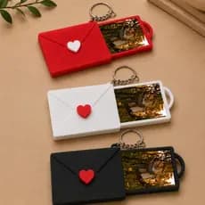 kit Chaveiro Envelope personalizado acompanha Foto Presente dia dos namorados