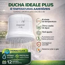 CHUVEIRO ELETRICO DUCHA IDEALE PLUS 4 TEMPERATURAS ZAGONEL