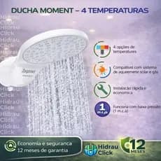 CHUVEIRO ELÉTRICO DUCHA MOMENT 4 TEMPERATURAS BRANCO ZAGONEL