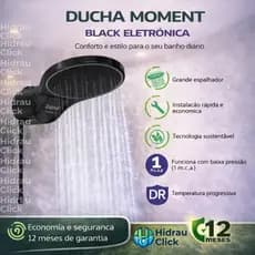 CHUVEIRO ELÉTRICO DUCHA MOMENT ELETRONICA BLACK ZAGONEL