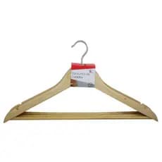 Cabide de madeira verniz para roupa guarda roupas 3 unidades