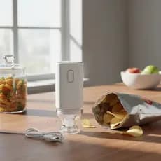 Bomba Vácuo Recarregável Seladora Portátil USB Conserva Alimentos Vedação Hermética Sacos Armazenar