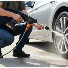 Lavadora de Alta Pressão Recarregável 21V  eficiência limpeza Carro pisos chao multiuso
