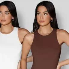 Kit 2 Regata Blusa Feminina Suplex Duplo Básica Lisa Blogueira Tendencia